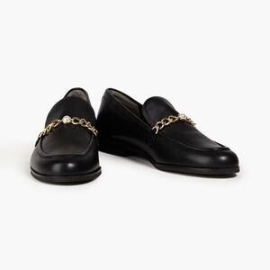Stuart Weitzman Owen embellished leather loafers
